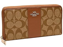 【美品】COACH シグネチャー ラウンドファスナー ✨美品✨ コーチ ミニ シグネチャー ラウンドファスナー 長財布